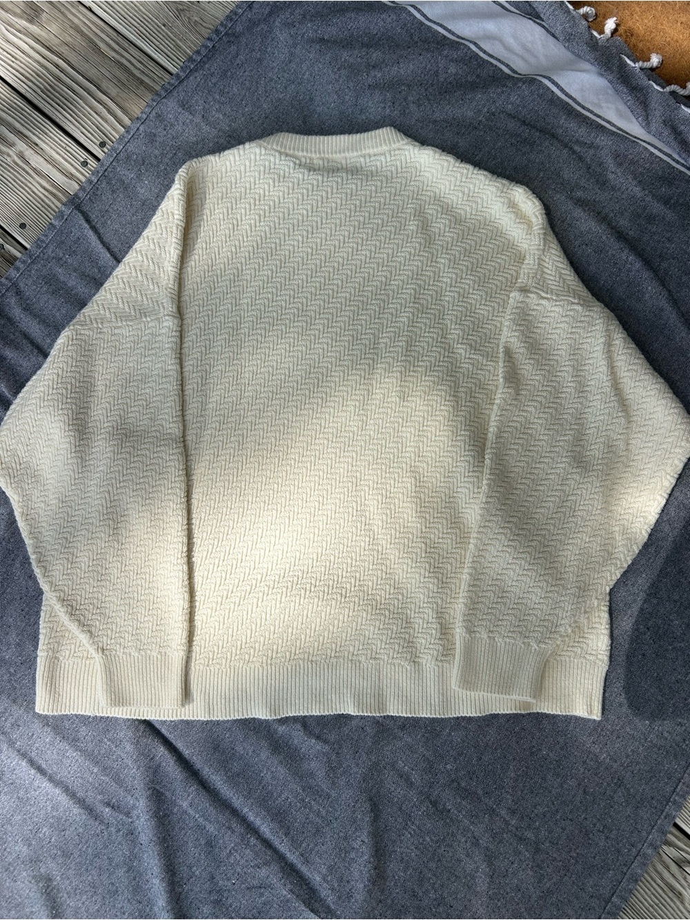 Show Me Your Mumu Crosby Sweater White Textured Knit - Picture 4 of 6